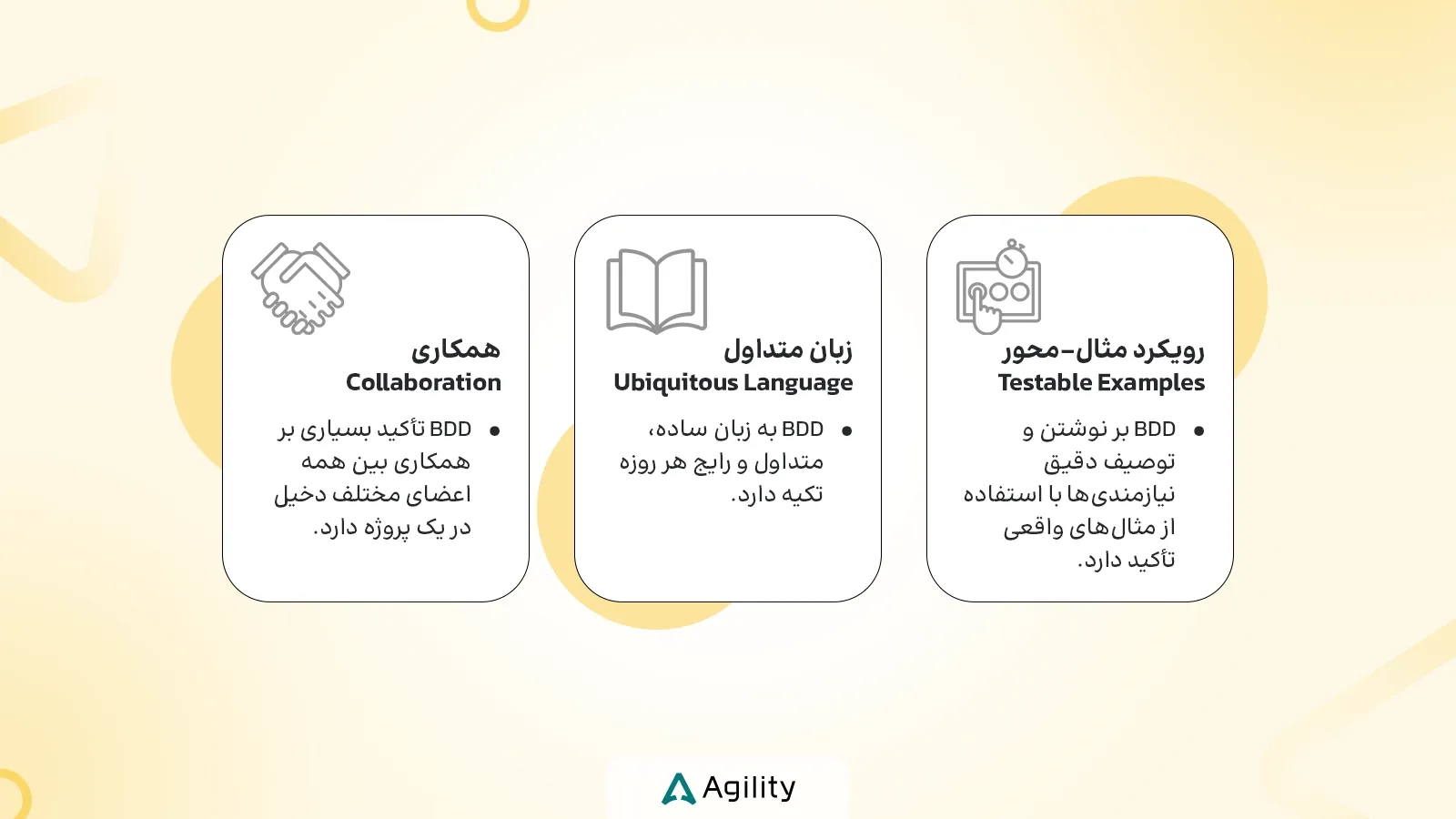 سه اصل اساسی در در توسعه رفتار محور